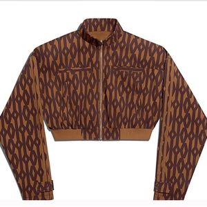 IVY PARK x Adidas cropped Monogrammed jacket